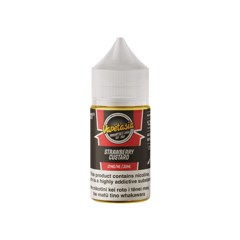 VAPETASIA 30ML BOTTLE STRAWBERRYCUSTARD 12MG